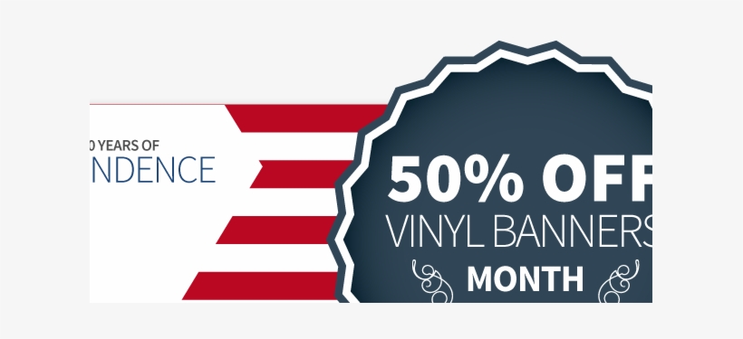 50 Percent Discount Vinyl Banners Month - Sign, transparent png #2548779