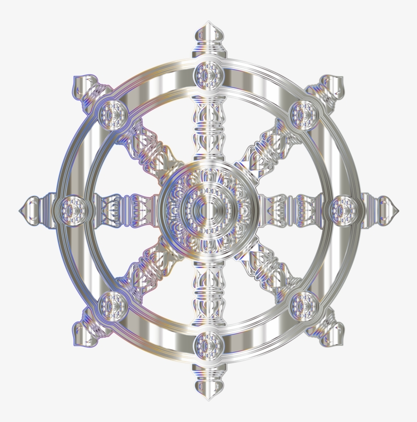 Dharmachakra Buddhism Buddhist Symbolism Noble Eightfold - Wheel Of Dharma, transparent png #2548866