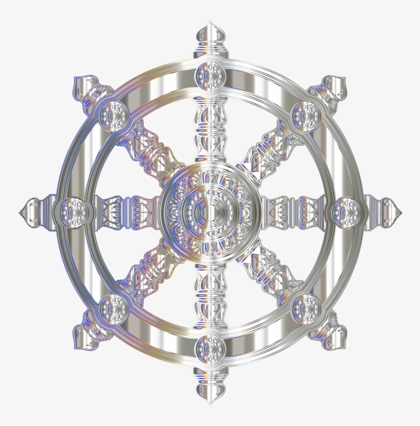Dharmachakra Buddhism Buddhist Symbolism Noble Eightfold - Wheel Of Dharma, transparent png #2548866