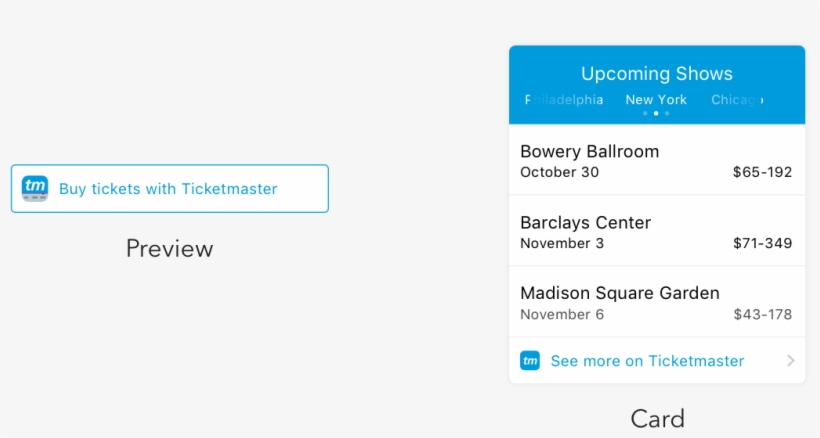 Create A Context Object As You Would To Populate A - Button On Card Ui, transparent png #2548886