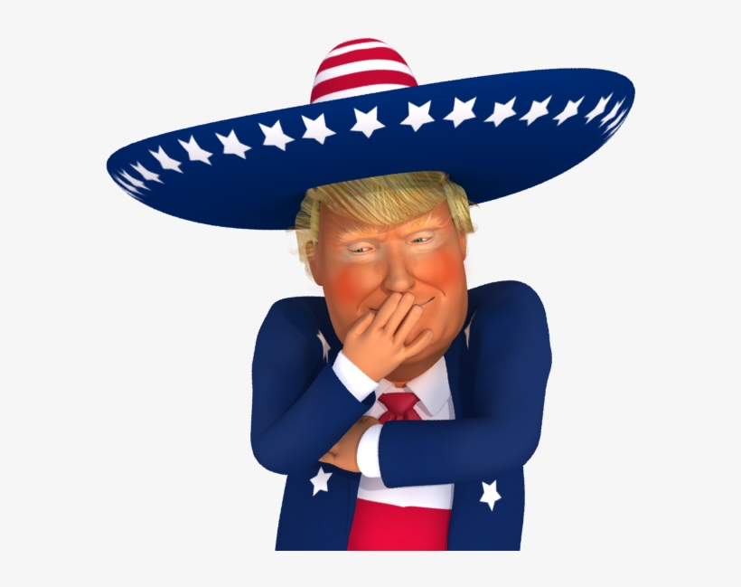 #trumpstickers Embarrassed Trump 3d Caricature - Caricature, transparent png #2549460
