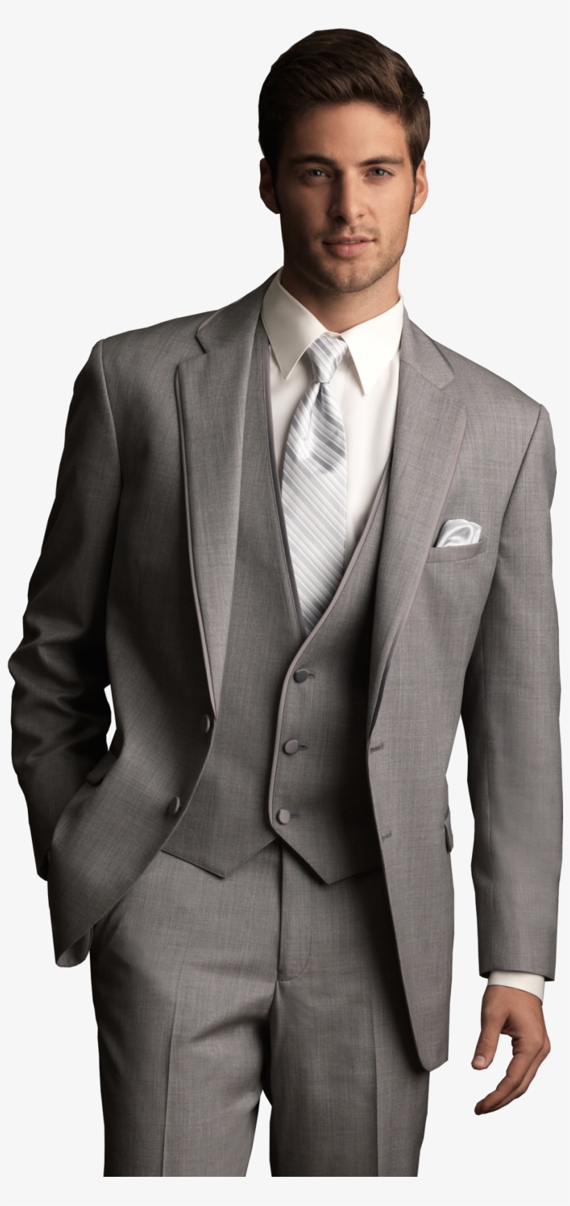 Picture Of Allure Light Grey - Heather Gray Mens Suits, transparent png #2550247
