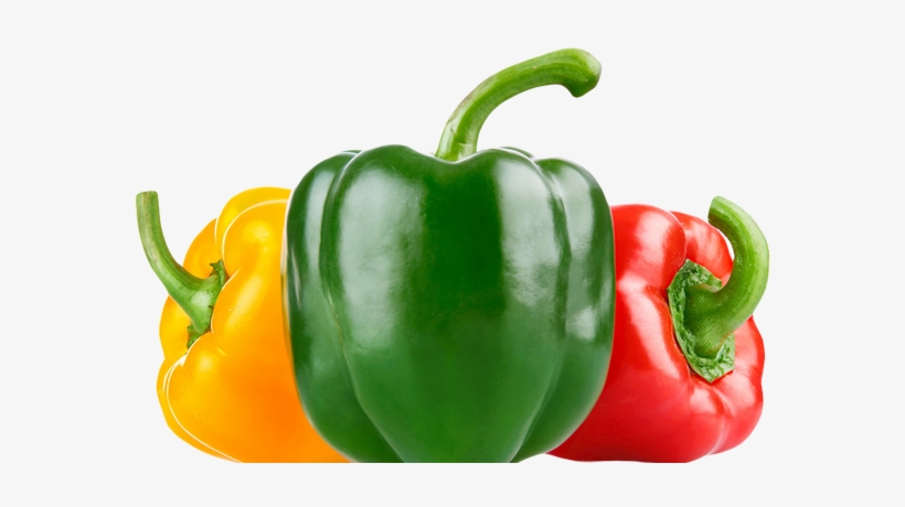 Capsicums - Green And Red Bell Pepper Png, transparent png #2550467