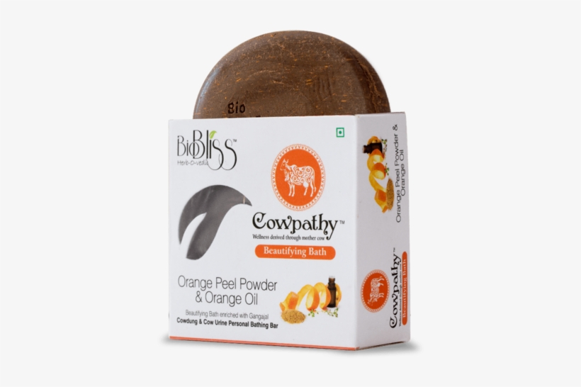 Cow Dung Pulpy Orange Soap - Cowpathy Soap, transparent png #2550693