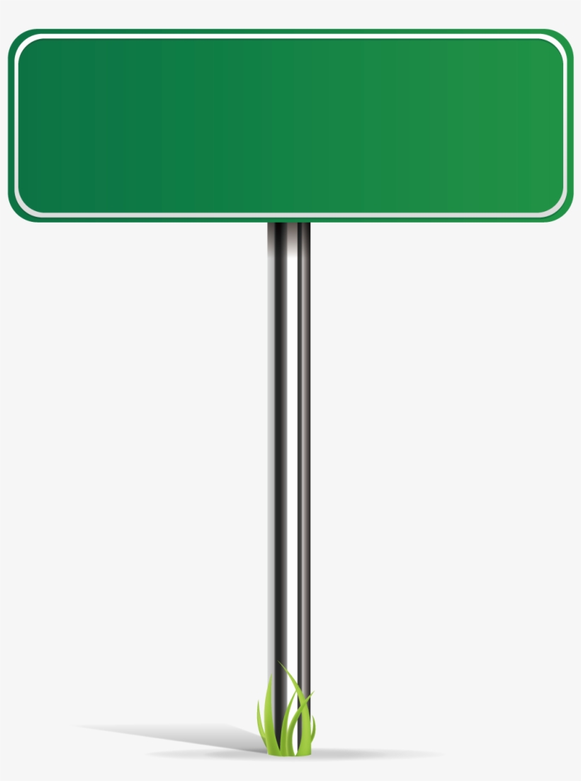 Vector Green Road Sign - Vector Graphics, transparent png #2551527