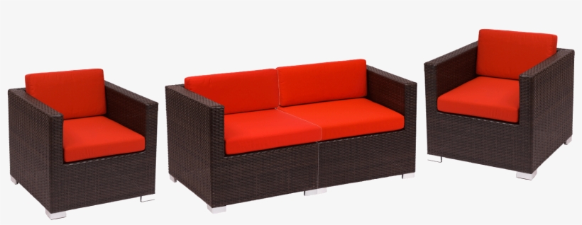 4-piece Synthetic Wicker Sofa Set With Cushions - Bfm Aruba Cushion Set - Ph5102-cu, transparent png #2552391