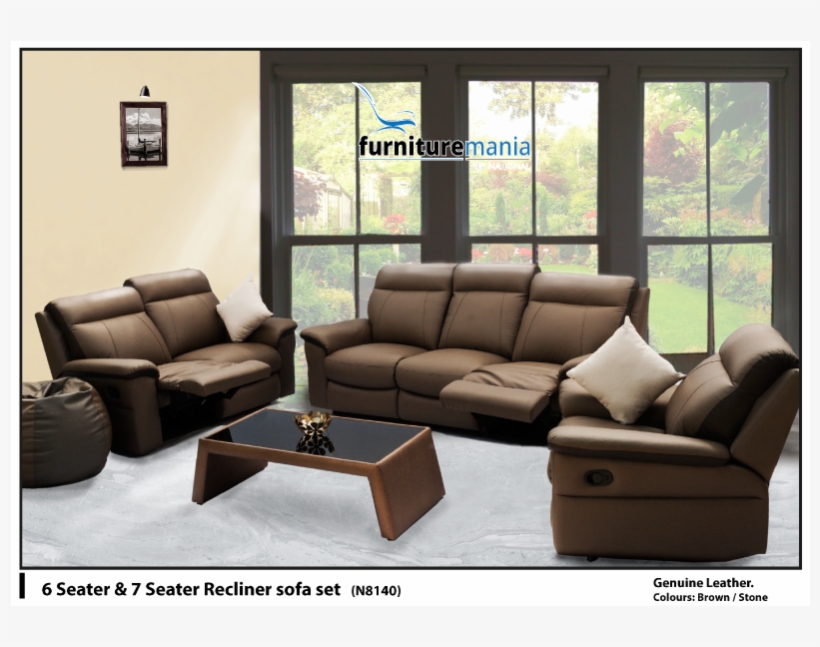 Recliner Sofa Set - Couch, transparent png #2552950