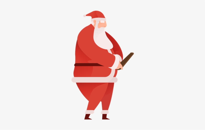 Premium Santa Flying Over Mountains Illustration Download - Design, transparent png #2552974