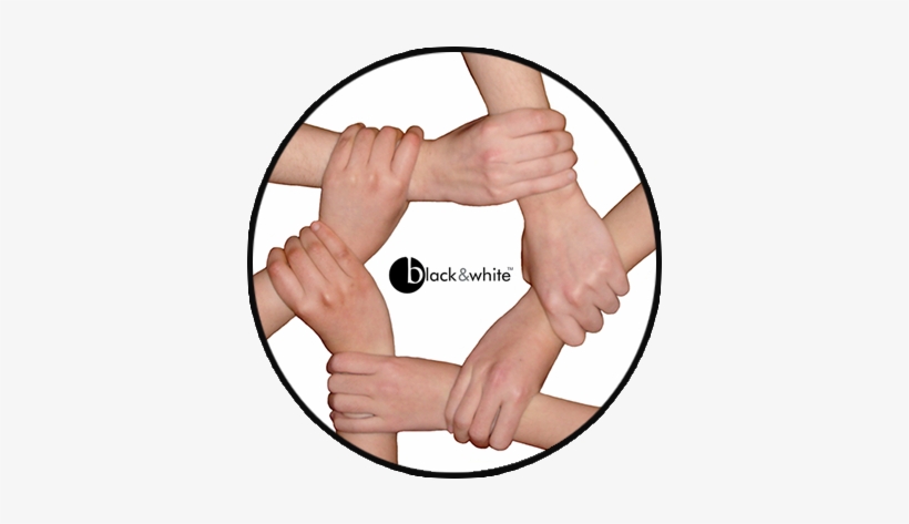 Welcome To Black And White - Family Holding Hands In A Circle, transparent png #2553173