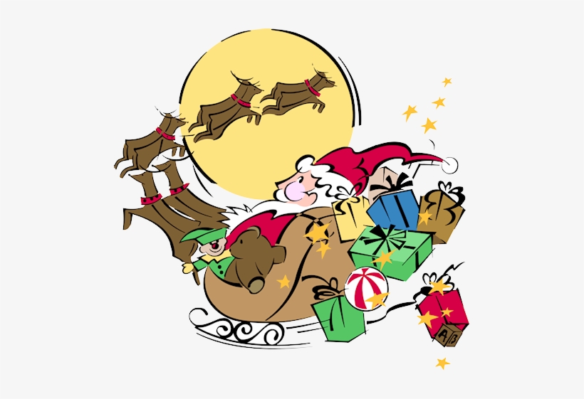 Flying Santa Png Download - Jingle Bells, transparent png #2553176