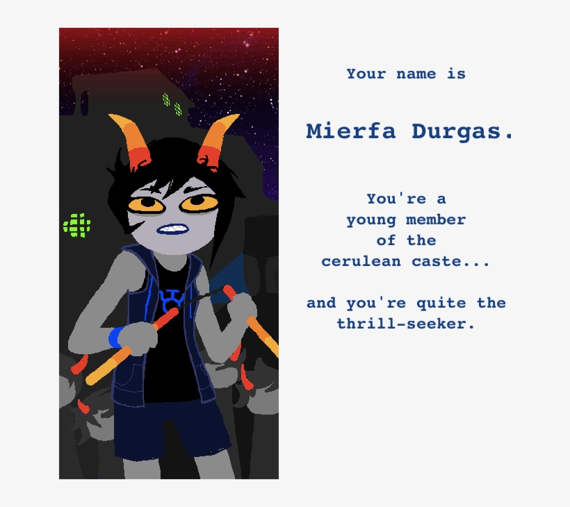 Fantrolls I Just Love Them So Much Mierfa Durgas I - Homestuck Nektan And Mierfa, transparent png #2553622