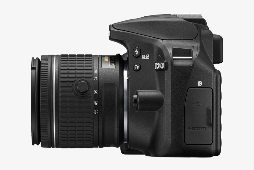 Nikon D3400 Dslr With 18 55mm And 70 300mm Lenses & - Nikon D3400 Dslr Camera With 18-55mm, transparent png #2553717