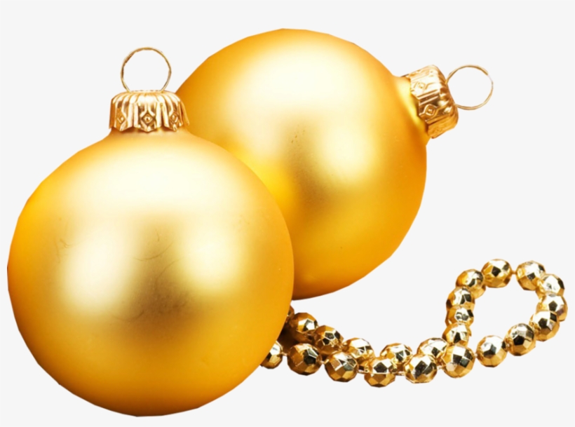 Share This Image - Gold Christmas Ornaments Vector, transparent png #2553737