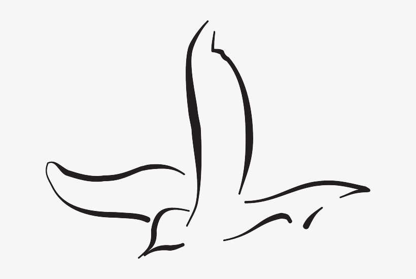 Go To Image - Flying Bird Line Drawing, transparent png #2553765
