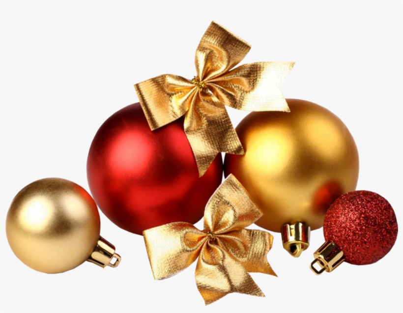 Share This Image - Christmas Ornament Red Gold, transparent png #2553815