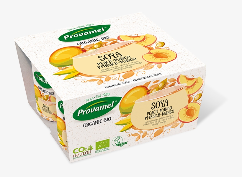 Soya With Peach And Mango Alternative To Yogurt - Provamel Organic Soya Blueberry Yoghurt Alternative, transparent png #2554108