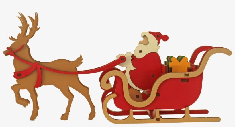 Santa - Santa On A Sledge, transparent png #2554659