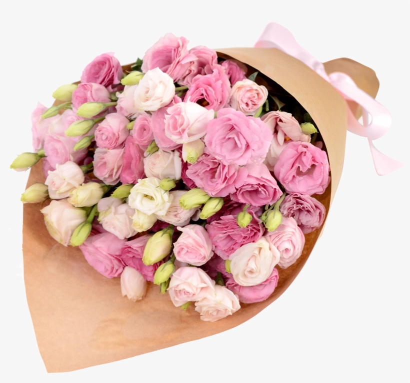 Pink Eustoma Bouquet - Eustoma Bouquet, transparent png #2554942