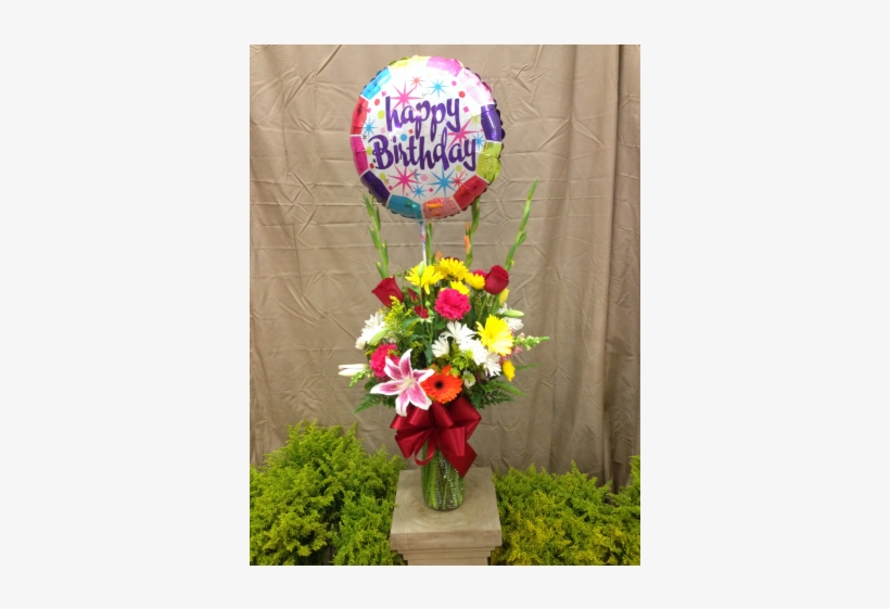 Birthday Wish - 4" Airfill Happy Birthday Border Stars - Mylar Balloons, transparent png #2555333