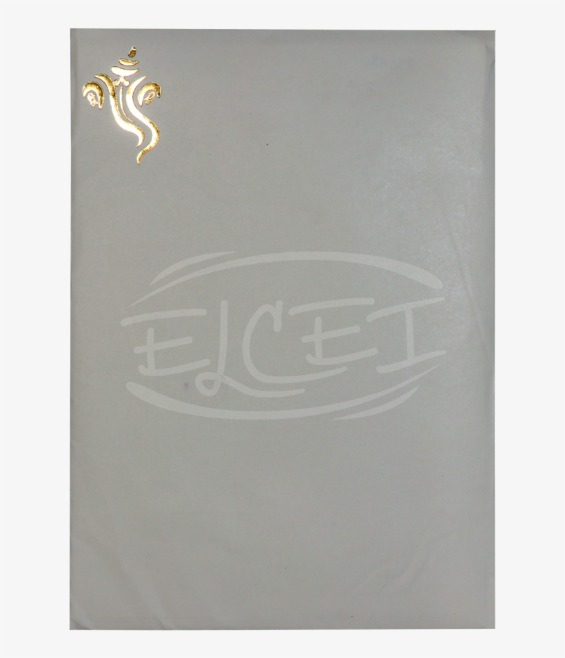 Home Hindu Wedding Cards Pristine White Card With Ganesha - Bee, transparent png #2555795