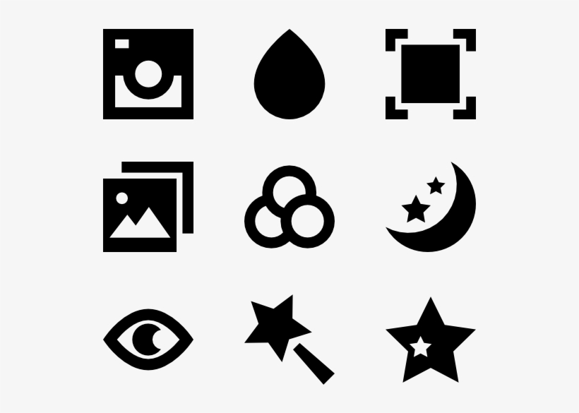 Image Editing - Black Social Icon Pack, transparent png #2555814