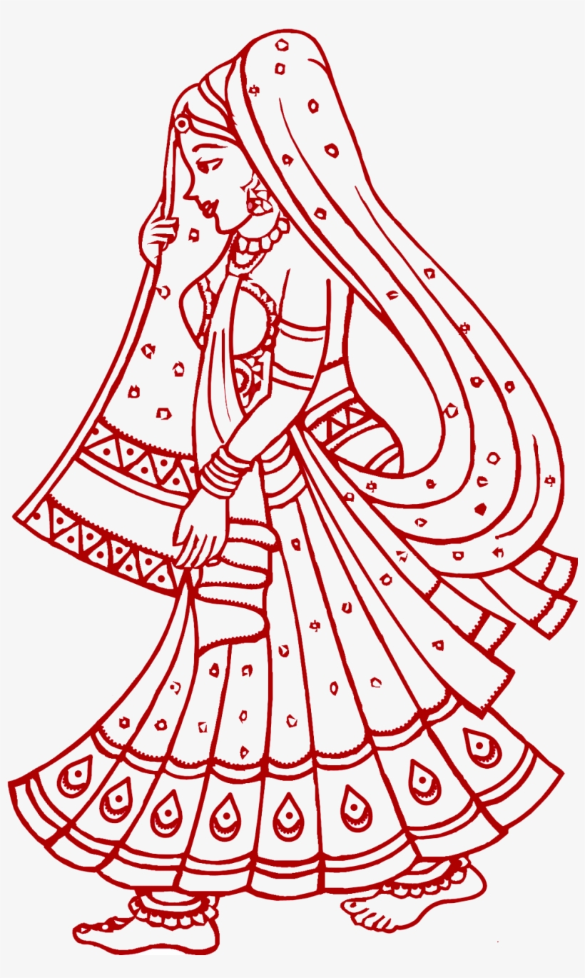 Image Description - Indian Bride Vector Png, transparent png #2555923