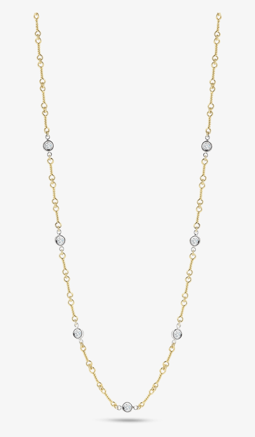 Diamonds By The Inchdogbone Chain Necklace With Diamond - Single Line Pearl Necklace, transparent png #2555985