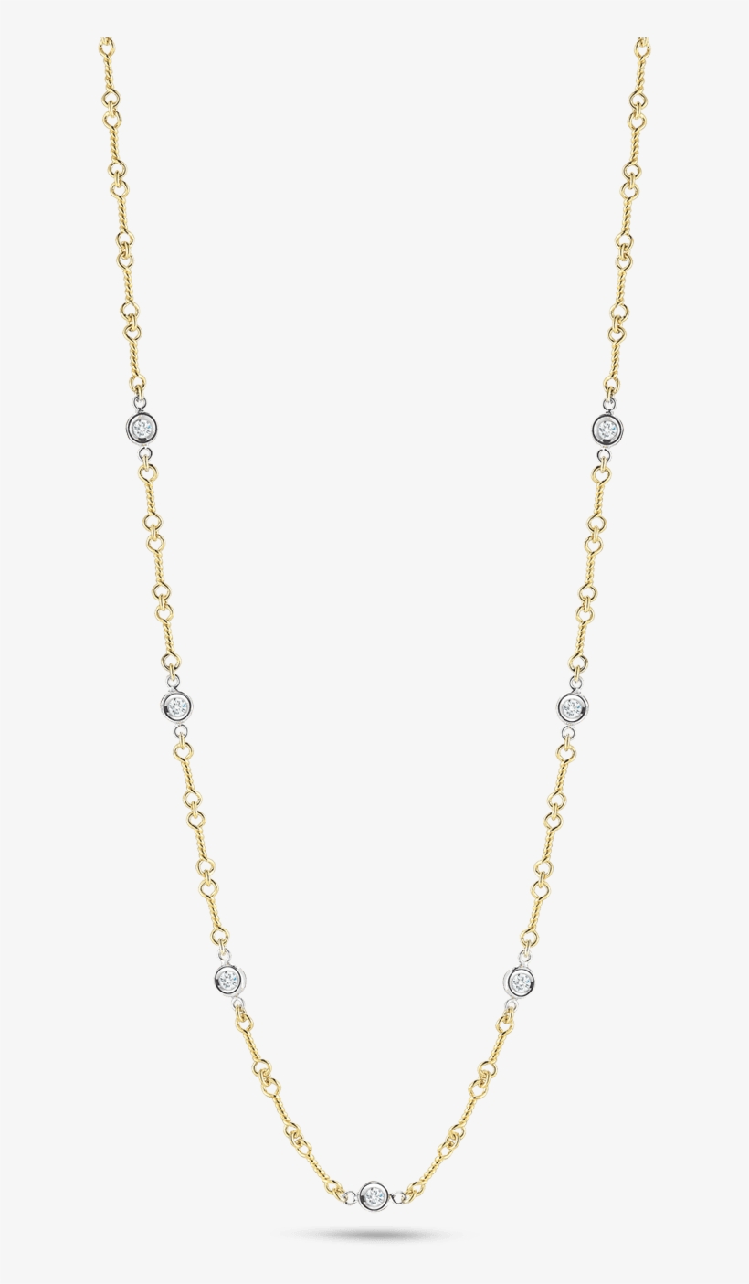 Diamonds By The Inchdogbone Chain Necklace With Diamond - Single Line Pearl Necklace, transparent png #2555985