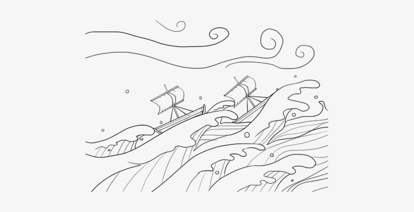 Bible, Storying, Ccx, Tan Chen Chen - Mark 4 35 41 Coloring Page, transparent png #2556159