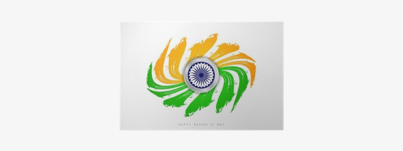 Indian Flag Theme Background Design - Design, transparent png #2556256