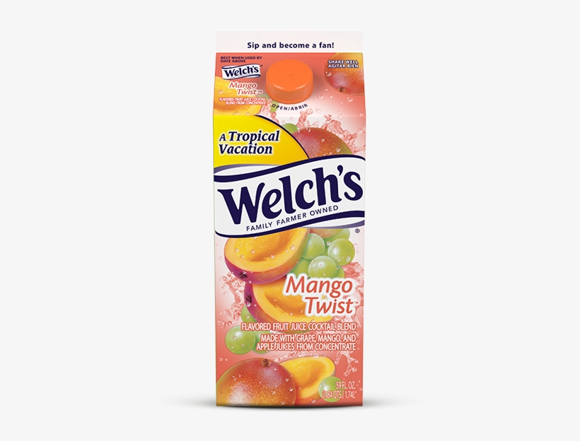 Thumbnail - Welch's Mango Twist Cocktail Juice - 59 Fl Oz Carton, transparent png #2556551