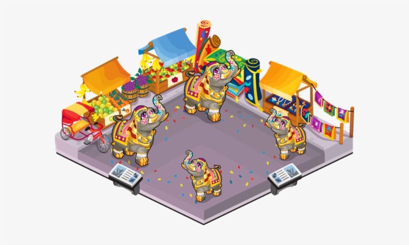 Royal Indian Elephant Family - Marketplace, transparent png #2556667