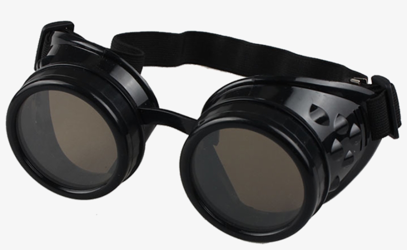 Vintage Steampunk Protective Goggles - Steampunk Goggles Black, transparent png #2556692