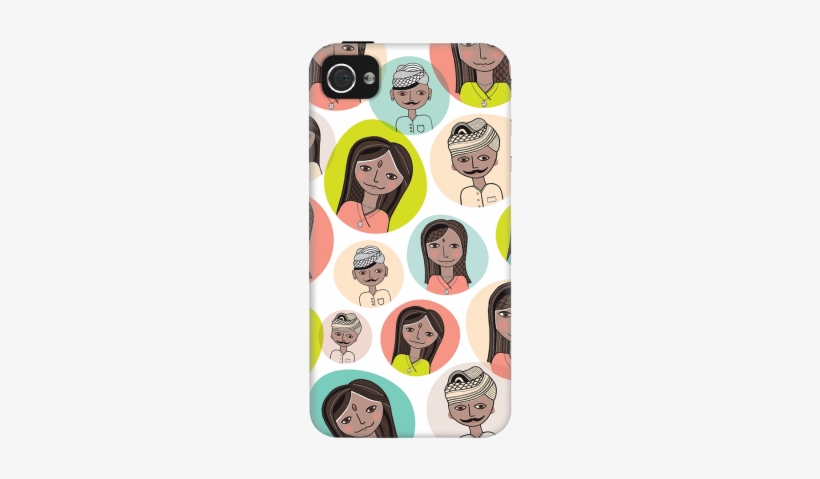 Indian Family Case For Iphone 4/4s - Cartoon, transparent png #2556931