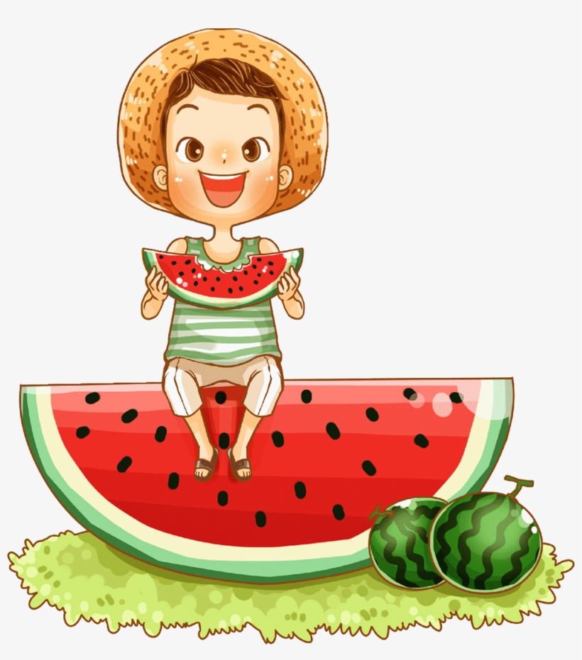 Eating Watermelon Drawing, transparent png #2557380