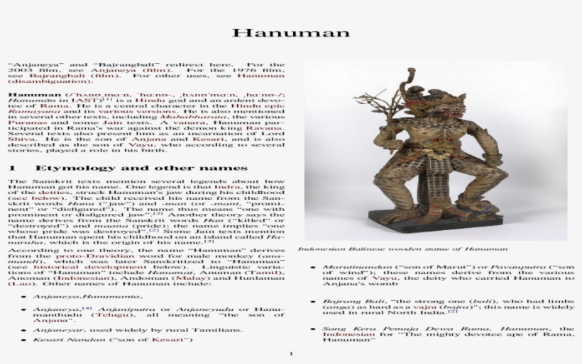 Introduction To One Of The Chief Characters Of Ramayana - Document, transparent png #2558463