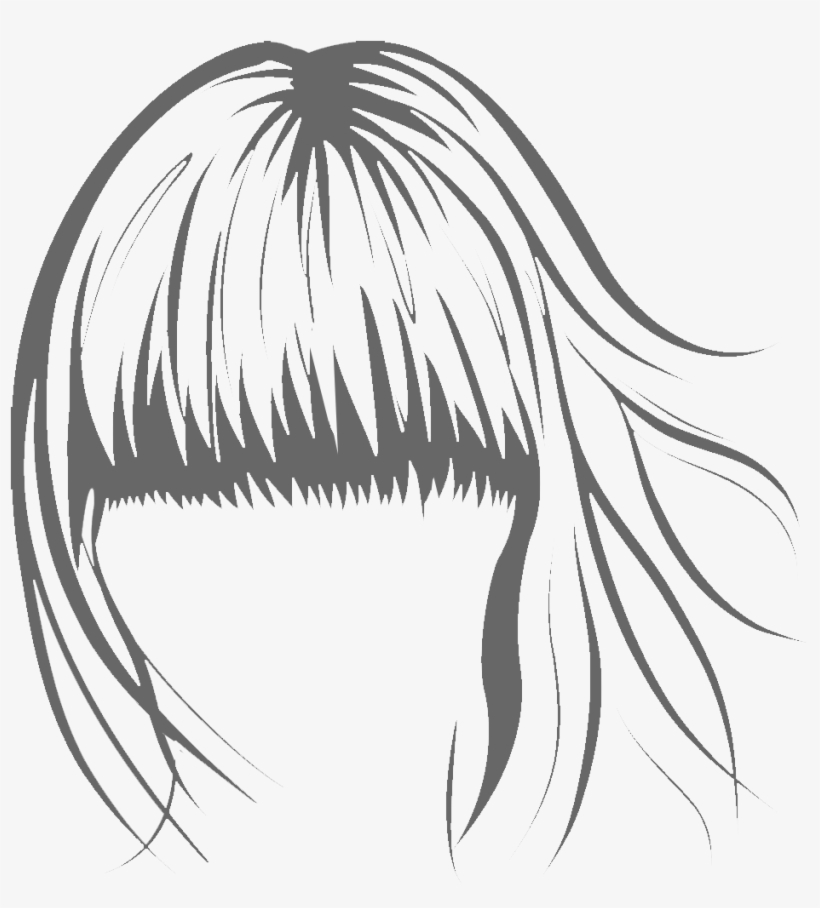 Jpg Royalty Free Download Bangs Drawing Hairstyle - Hair And Beauty, transparent png #2558861