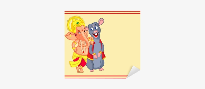 Lord Ganesha In Vector For Happy Ganesh Chaturthi Sticker - Happy Ganesh Chaturthi Poster, transparent png #2558911