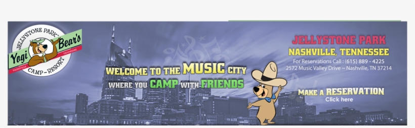 Nashvillejellystone - - Yogi Bear Jellystone Park, transparent png #2558986
