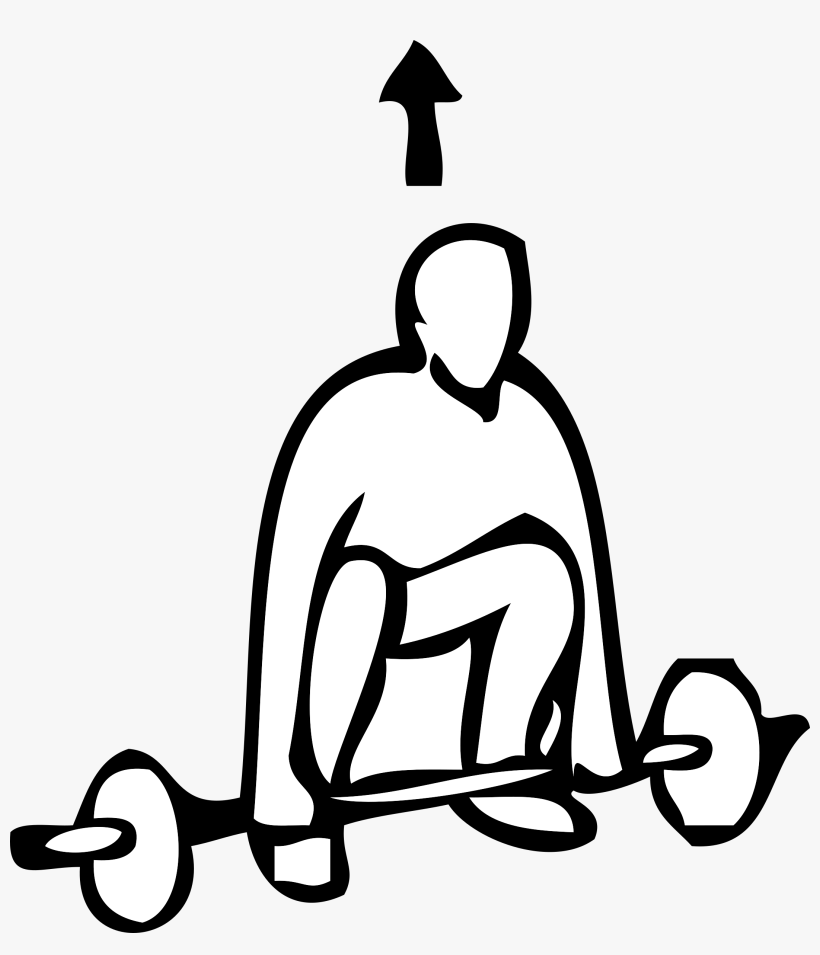 Weight Lifting Outline Sports Clip Art Free Vector - Workout Journal: Workout Diary Log With Food &amp;, transparent png #2559620