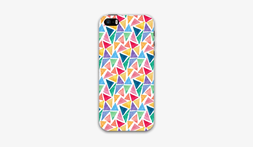 Watercolor Triangles Pattern Iphone 5s Mobile Case - Pattern, transparent png #2559681
