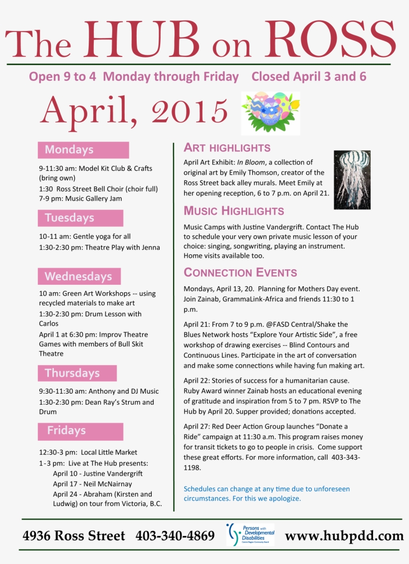 April Hub Calendar - Openclipart, transparent png #2561199