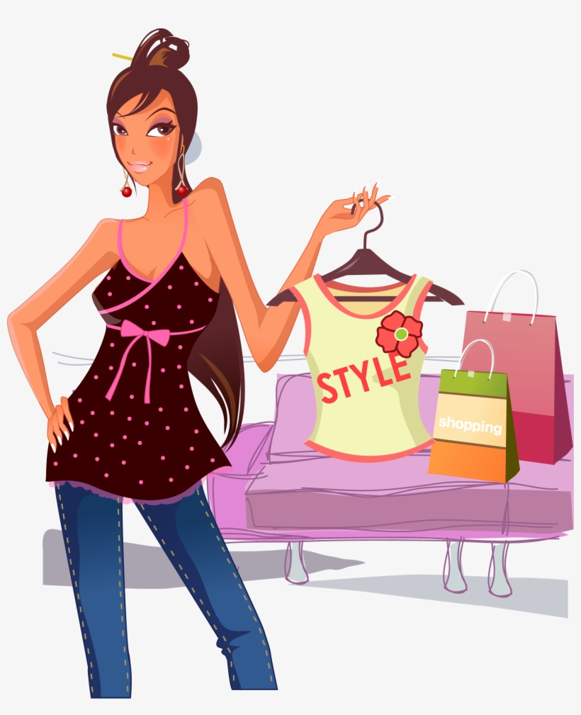 Fashion Clipart Fashion Girl - Png Transparent Fashion Vector Hd, transparent png #2561436