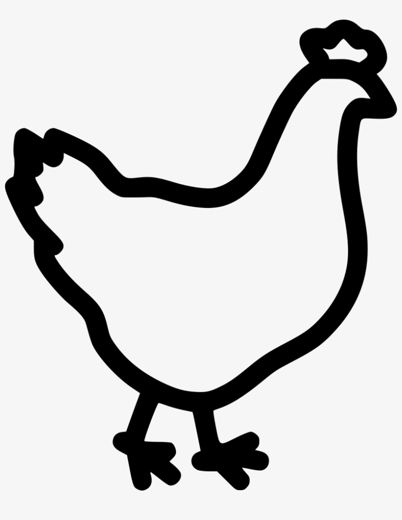 Hen Bird Poultry Chicken Comments - Poultry Icon Svg, transparent png #2562747
