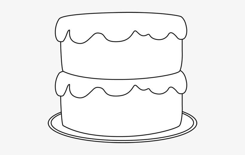 Black And White Cake Clip Art - White Cake Clipart - Free Transparent ...