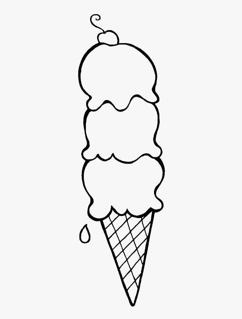 Ice Cream Layer Coloring - Ice Cream Summer Coloring Pages, transparent png #2563535
