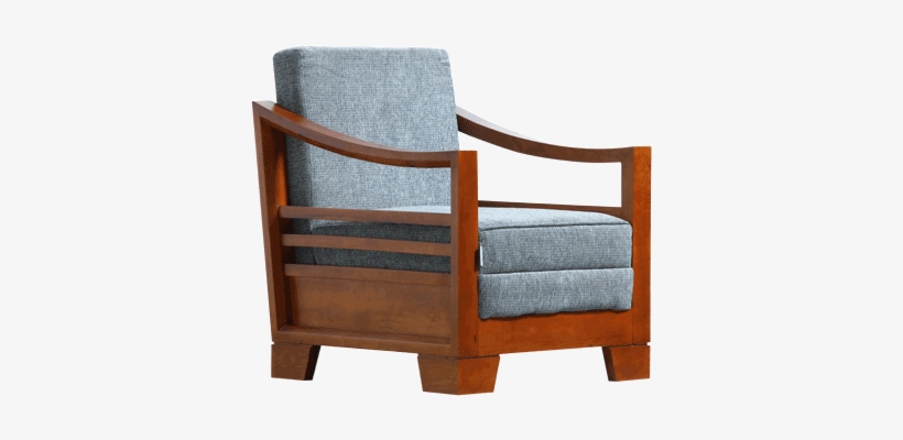 Ritta Wooden Sofa Single Seat - Club Chair, transparent png #2563595