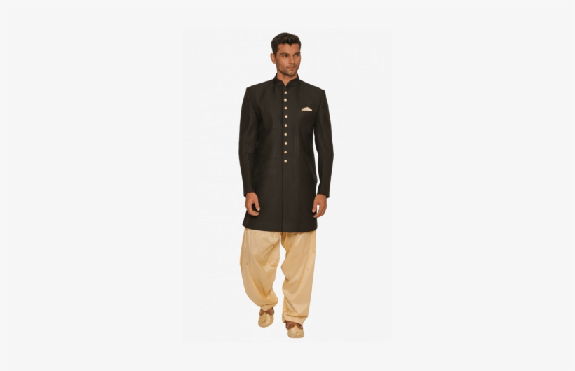 Eternal Black Indo Western Outfit - Indo-western Clothing, transparent png #2565260