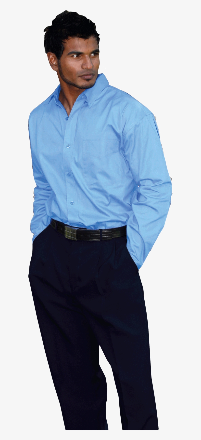 Men's Poly Blend Trousers - Trousers, transparent png #2565263