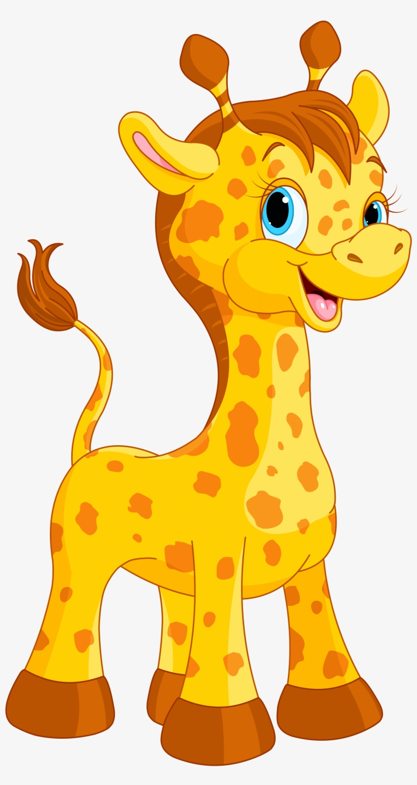 Cute Giraffe Cartoon Png Clipart Image - Giraffe Clipart, transparent png #2566558
